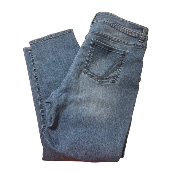 Style & Co Straight Leg Blue Denim Jeans Womens Cotton Blend Stretch Sz 16 Short - Picture 3 of 5